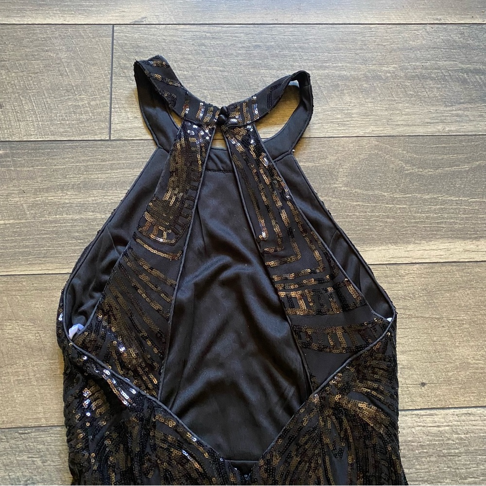 NWT || Lulus || Sequin High Neck Mini Dress Size L - Picture 7 of 11